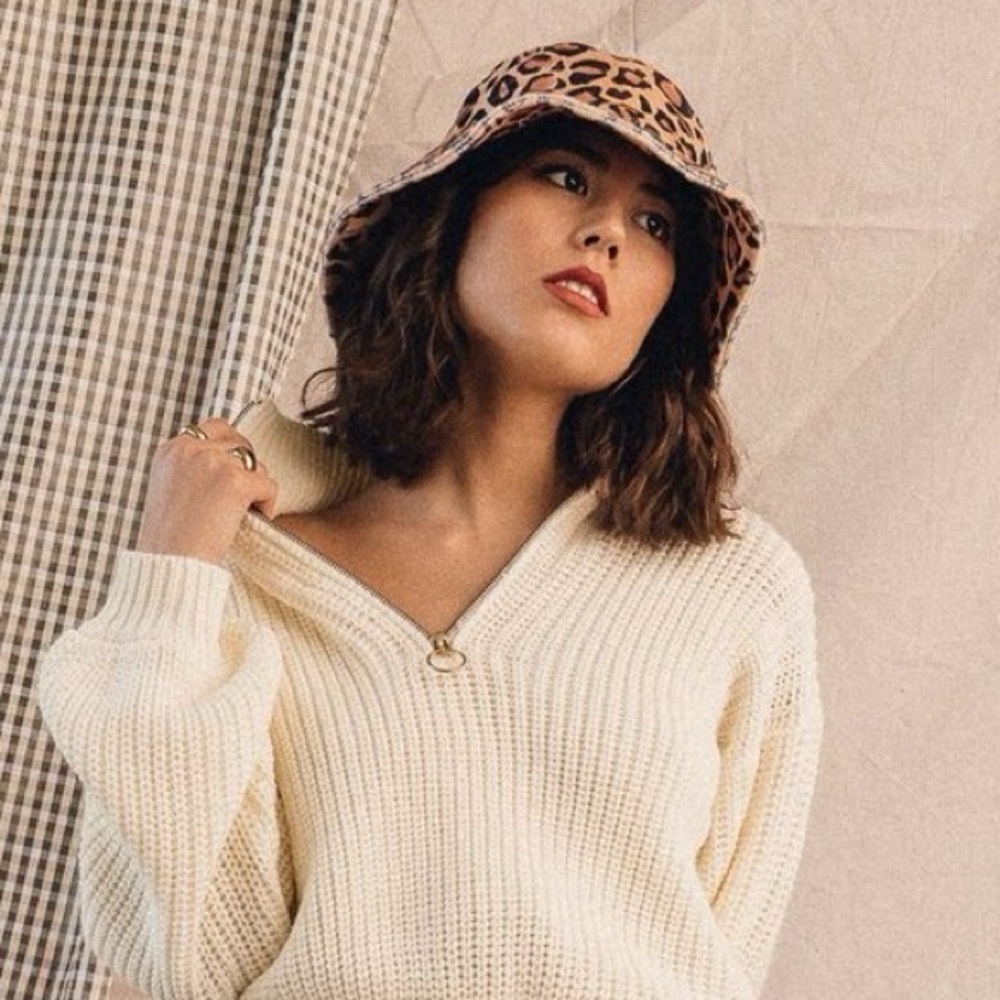 Lack of Color Wave Bucket Hat in leopard print